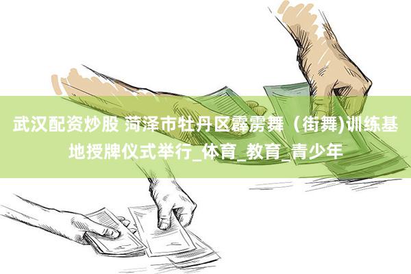 武汉配资炒股 菏泽市牡丹区霹雳舞（街舞)训练基地授牌仪式举行_体育_教育_青少年